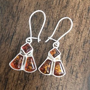 Baltic Amber Sterling Silver Earrings